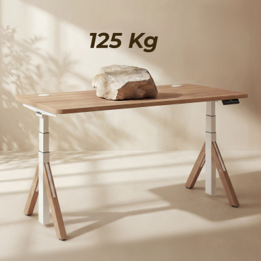 hohenverstellbarer schreibtisch weiss flax oak erghos nature 7