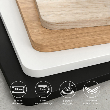 hohenverstellbarer schreibtisch schwarz flax oak erghos pro 8