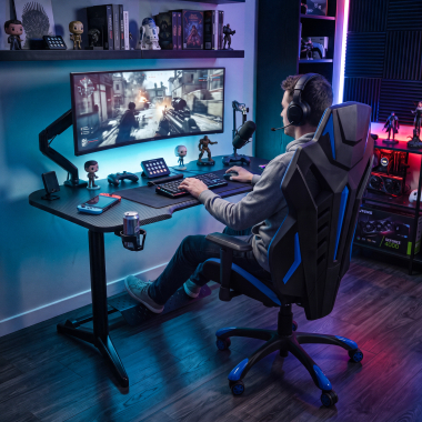 gaming tisch schwarz stratos pro 14
