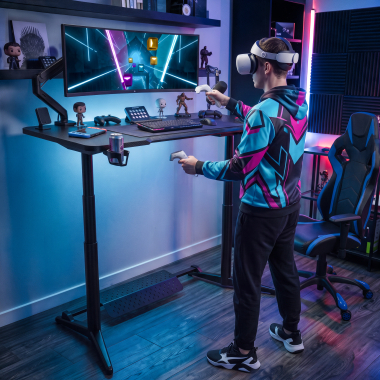 gaming tisch schwarz stratos pro 15