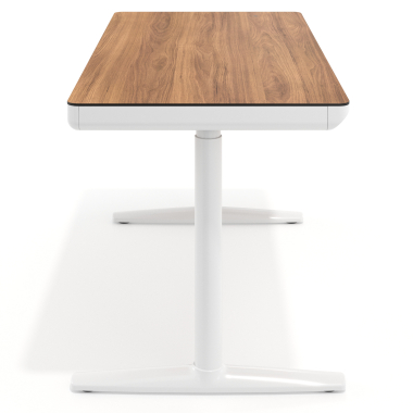 hohenverstellbarer schreibtisch weiss light walnut nolan 8