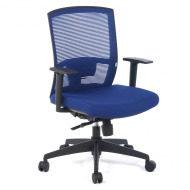ergonomischer burostuhl blau schwarzes gestell netzstoff 1d verstellbare armlehnen lordosenstutze 1