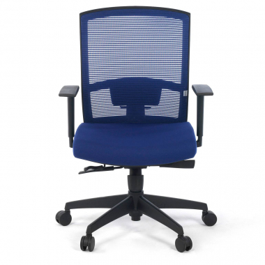ergonomischer burostuhl blau schwarzes gestell netzstoff 1d verstellbare armlehnen lordosenstutze 4