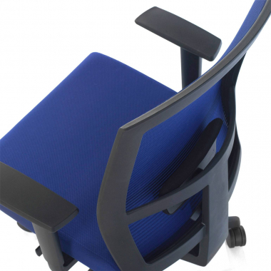 ergonomischer burostuhl blau schwarzes gestell netzstoff 1d verstellbare armlehnen lordosenstutze 5