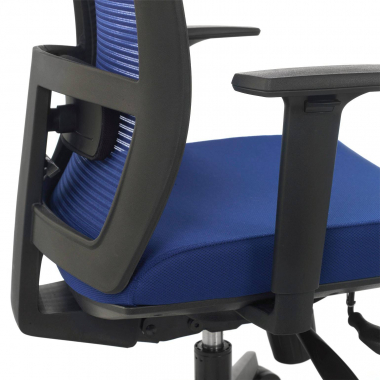 ergonomischer burostuhl blau schwarzes gestell netzstoff 1d verstellbare armlehnen lordosenstutze 6