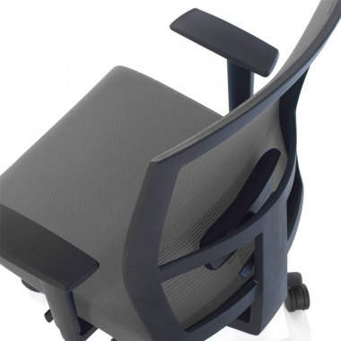 ergonomischer burostuhl grau schwarzes gestell netzstoff 1d verstellbare armlehnen lordosenstutze 6