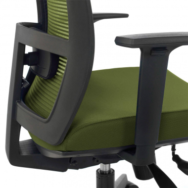 ergonomischer burostuhl grun schwarzes gestell netzstoff 1d verstellbare armlehnen lordosenstutze 6