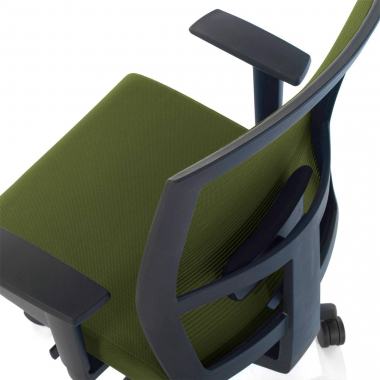 ergonomischer burostuhl grun schwarzes gestell netzstoff 1d verstellbare armlehnen lordosenstutze 5