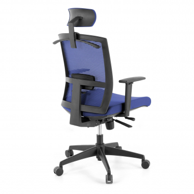 ergonomischer burostuhl blau schwarze struktur kopfstutze netzstoff 1d verstellbare armlehnen lordosenstutze kopfstutze 8
