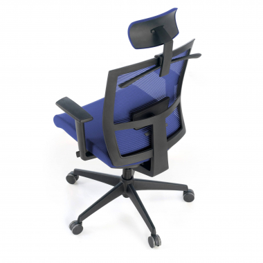 ergonomischer burostuhl blau schwarze struktur kopfstutze netzstoff 1d verstellbare armlehnen lordosenstutze kopfstutze 5