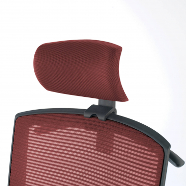 ergonomischer burostuhl rot schwarze struktur kopfstutze netzstoff 1d verstellbare armlehnen lordosenstutze kopfstutze 6