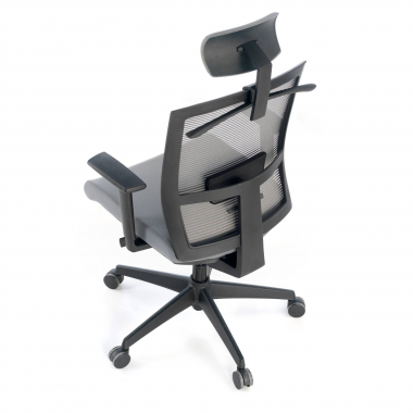 ergonomischer burostuhl grau schwarze struktur kopfstutze netzstoff 1d verstellbare armlehnen lordosenstutze kopfstutze 5