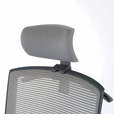 ergonomischer burostuhl grau schwarze struktur kopfstutze netzstoff 1d verstellbare armlehnen lordosenstutze kopfstutze 9