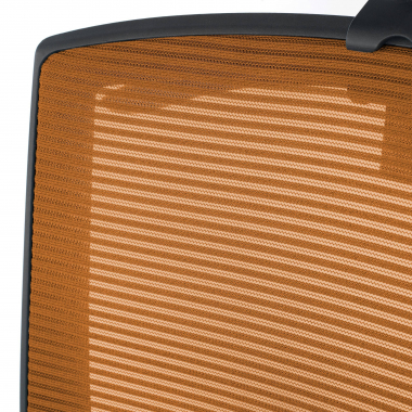 ergonomischer burostuhl orange schwarze struktur kopfstutze netzstoff 1d verstellbare armlehnen lordosenstutze kopfstutze 6