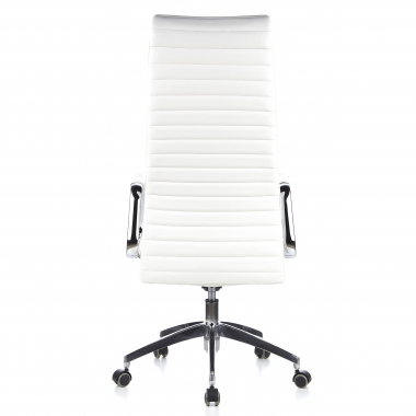 chefsessel weiss naturleder naturleder gepolsterte armlehnen kopfstutze 8