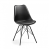 Skandinavischer Design Stuhl Norway, mit Metallbeinen