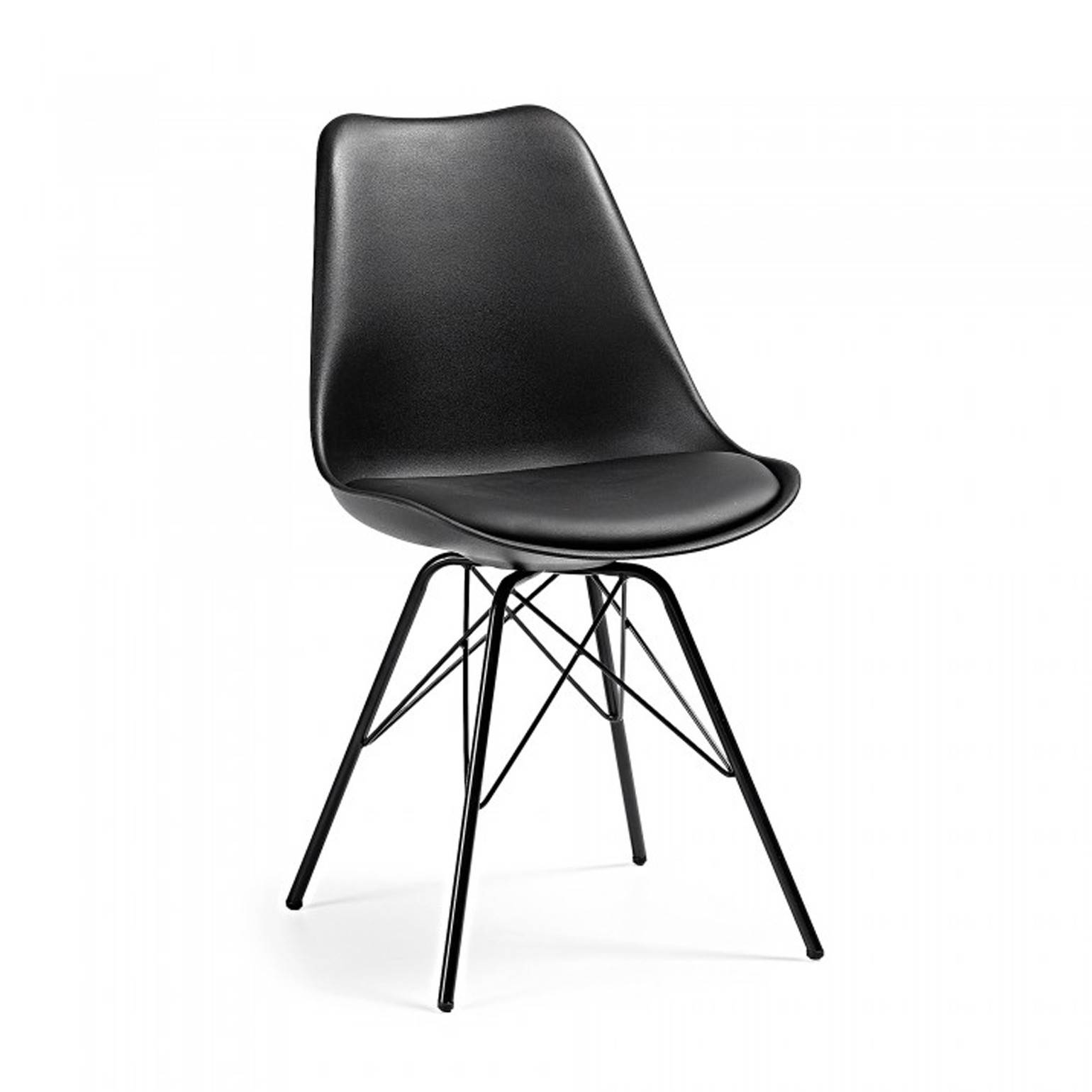 Skandinavischer Design Stuhl Norway, mit Metallbeinen