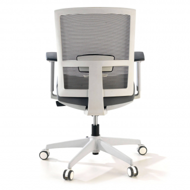 ergonomischer burostuhl weiss grau weisse struktur netzstoff 1d verstellbare armlehnen lordosenstutze 5
