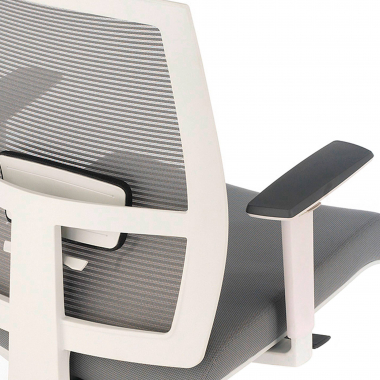 ergonomischer burostuhl weiss grau weisse struktur netzstoff 1d verstellbare armlehnen lordosenstutze 6