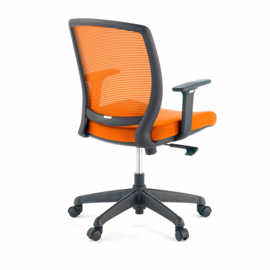 drehstuhl orange stuhl schwarze struktur netzstoff 1d verstellbare armlehnen 7