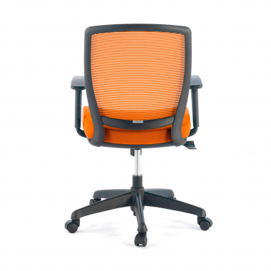 drehstuhl orange stuhl schwarze struktur netzstoff 1d verstellbare armlehnen 6