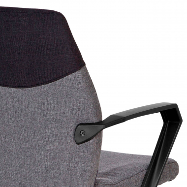 burostuhl grau niedriger rucken stoff feste armlehnen 5
