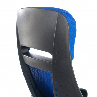 burostuhl blau schwarzes gestell netzstoff feste armlehnen kopfstutze 6