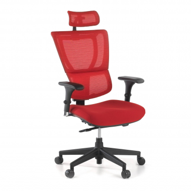 ergonomischer burostuhl rot energy netzstoff 1d verstellbare armlehnen doppelte lordosenstutze 1