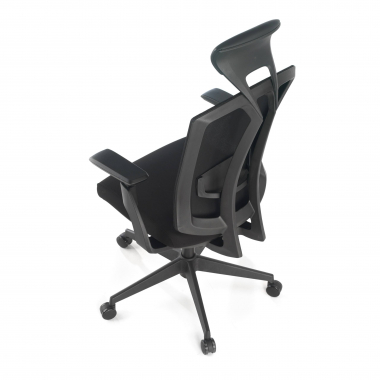 ergonomischer burostuhl schwarz ridley netzstoff 3d verstellbare armlehnen lordosenstutze kopfstutze 8