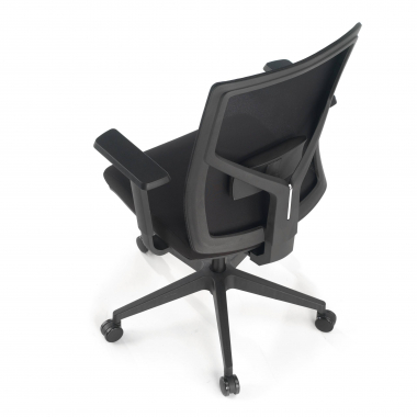 ergonomischer burostuhl schwarz schwarze struktur kopfstutze netzstoff 1d verstellbare armlehnen lordosenstutze 9