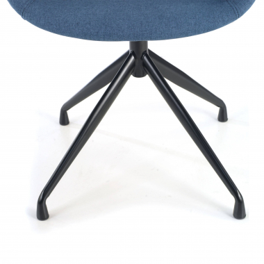konferenzstuhl schwarz blau pyramidenbasis stoff gepolsterte armlehnen 5