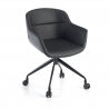 Drehstuhl Ores mit Rollen, modernes Design, Kunstleder