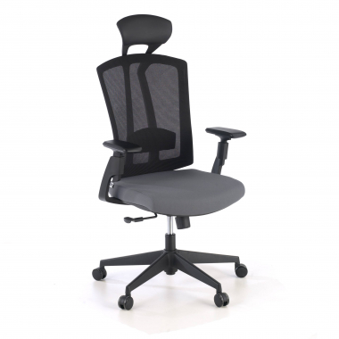 ergonomischer burostuhl grau ridley netzstoff 3d verstellbare armlehnen lordosenstutze kopfstutze 1