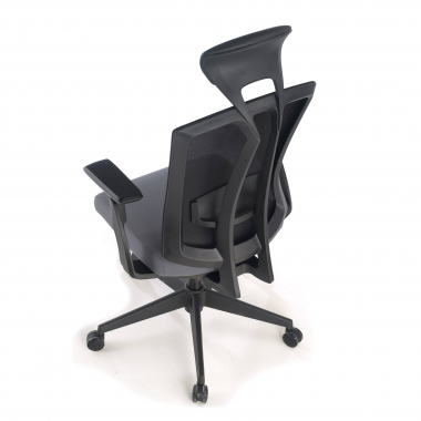 ergonomischer burostuhl grau ridley netzstoff 3d verstellbare armlehnen lordosenstutze kopfstutze 8