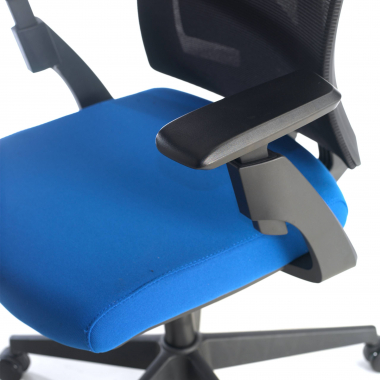 ergonomischer burostuhl blau ridley netzstoff 3d verstellbare armlehnen lordosenstutze kopfstutze 5