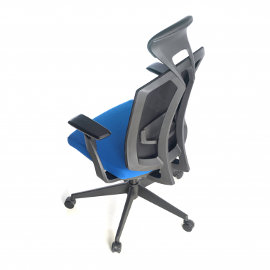 ergonomischer burostuhl blau ridley netzstoff 3d verstellbare armlehnen lordosenstutze kopfstutze 8