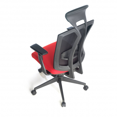 ergonomischer burostuhl rot ridley netzstoff 3d verstellbare armlehnen lordosenstutze kopfstutze 8