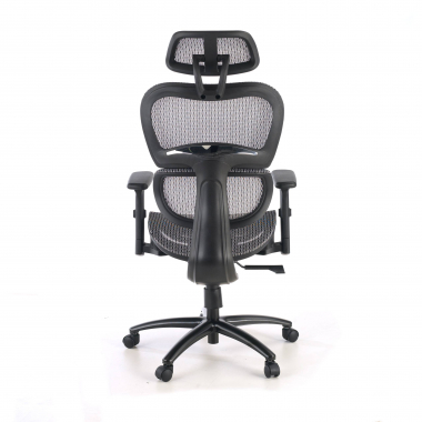 ergonomischer burostuhl grau schwarze struktur netzstoff 3d verstellbare armlehnen doppelte lordosenstutze kopfstutze 9