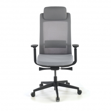 ergonomischer burostuhl grau schwarze struktur stoff 3d verstellbare armlehnen 4