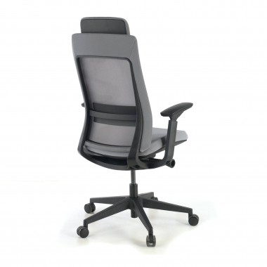 ergonomischer burostuhl grau schwarze struktur stoff 3d verstellbare armlehnen 7