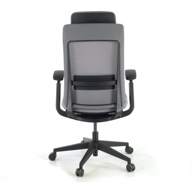 ergonomischer burostuhl grau schwarze struktur stoff 3d verstellbare armlehnen 8