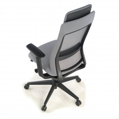ergonomischer burostuhl grau schwarze struktur stoff 3d verstellbare armlehnen 9