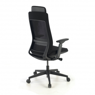 ergonomischer burostuhl schwarz schwarze struktur stoff 3d verstellbare armlehnen 8