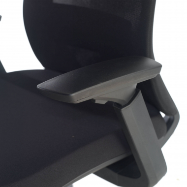 ergonomischer burostuhl schwarz schwarze struktur stoff 3d verstellbare armlehnen 6