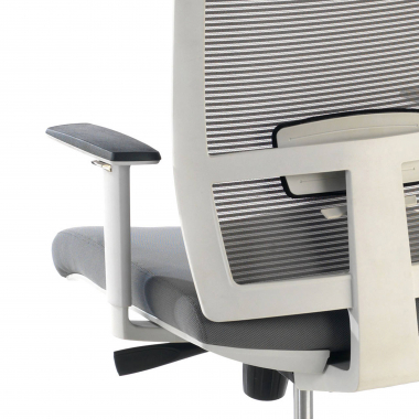 ergonomischer burostuhl weiss grau weisse struktur netzstoff 1d verstellbare armlehnen lordosenstutze 7