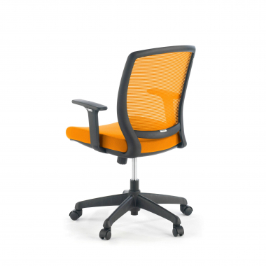 drehstuhl orange stuhl schwarze struktur netzstoff 1d verstellbare armlehnen 8