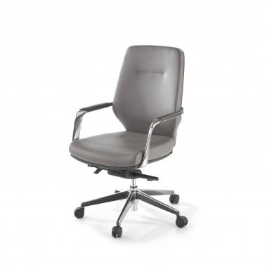 chefsessel grau niedriger rucken bicolor kunstleder gepolsterte armlehnen 7