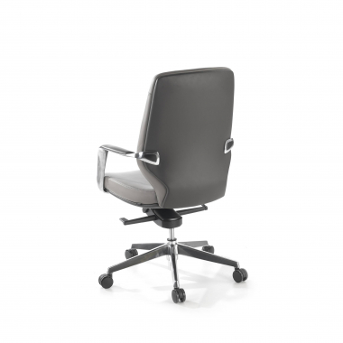 chefsessel grau niedriger rucken bicolor kunstleder gepolsterte armlehnen 8