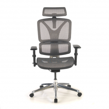ergonomischer burostuhl grau focus netzstoff 3d verstellbare armlehnen lordosenstutze 5