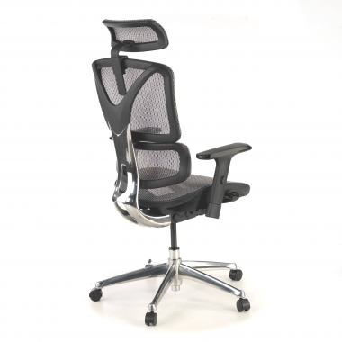 ergonomischer burostuhl grau focus netzstoff 3d verstellbare armlehnen lordosenstutze 8